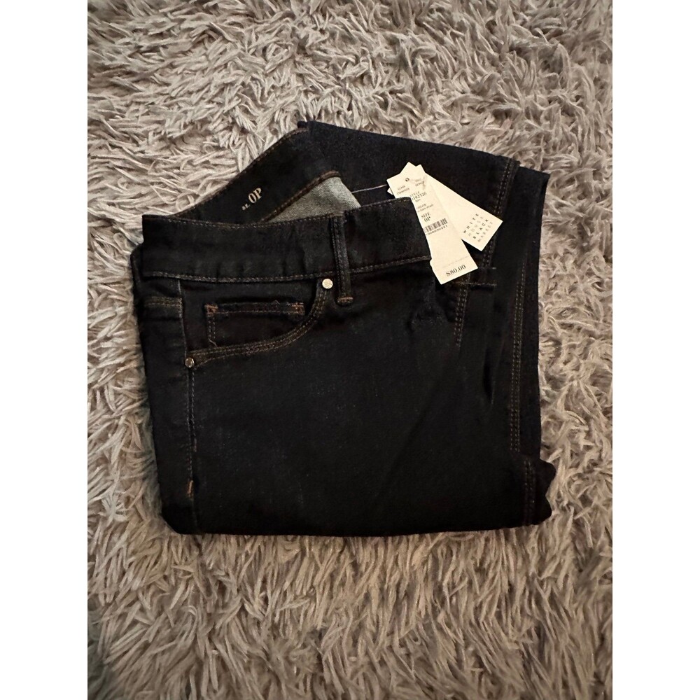 White House Black Market Slim Fit Jeans – Dark Wash, Size 0P, NWT